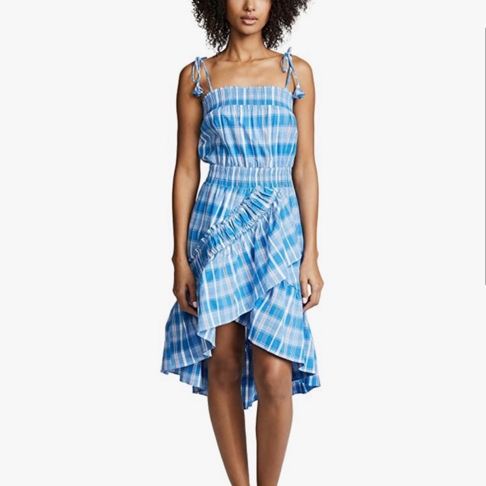 MISA Los Angeles Fernanda Ruffled High-Low Dress